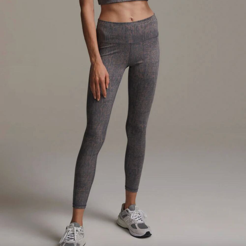 Varley Century Legging 2.0 Blue Dusty Grain mid rise pilates yoga pants small
